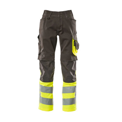 Mascot Safe Supreme Leeds TrousersDark Anthracite/hi-Vis Yellow   (35.5) (Leg LengthShort) from B&Q