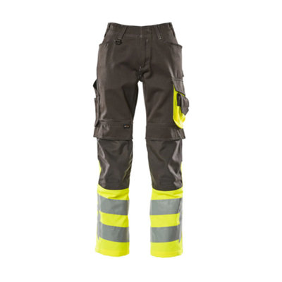 Mascot Safe Supreme Leeds TrousersDark Anthracite/hi-Vis Yellow   (38.5) (Leg LengthShort) from B&Q