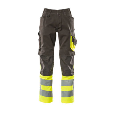 Mascot Safe Supreme Leeds TrousersDark Anthracite/hi-Vis Yellow   (40.5) (Leg LengthShort) from B&Q
