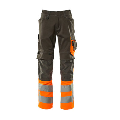 Mascot Safe Supreme Leeds TrousersDark Anthracite/hi-Vis Orange   (30.5) (Leg LengthShort) from B&Q