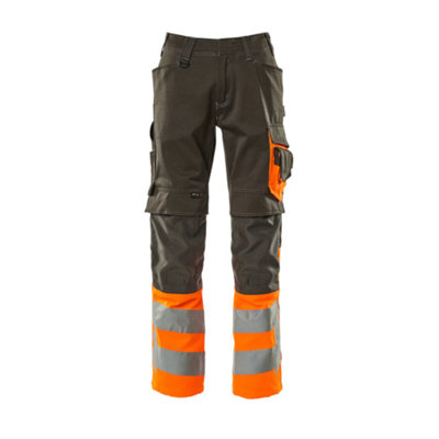 Mascot Safe Supreme Leeds TrousersDark Anthracite/hi-Vis Orange   (35.5) (Leg LengthShort) from B&Q