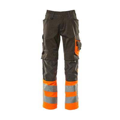 Mascot Safe Supreme Leeds TrousersDark Anthracite/hi-Vis Orange   (38.5) (Leg LengthShort) from B&Q