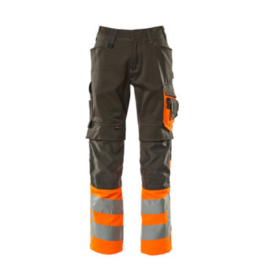 Mascot Safe Supreme Leeds TrousersDark Anthracite/hi-Vis Orange   (42.5) (Leg LengthShort) from B&Q
