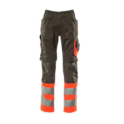 Mascot Safe Supreme Leeds TrousersDark Anthracite/hi-Vis Red   (33.5) (Leg LengthShort) from B&Q