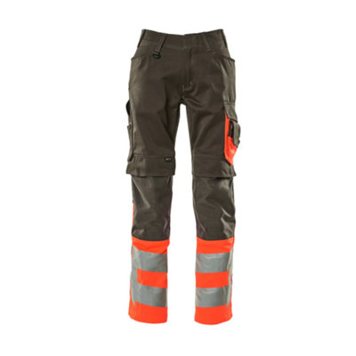 Mascot Safe Supreme Leeds TrousersDark Anthracite/hi-Vis Red   (38.5) (Leg LengthShort) from B&Q