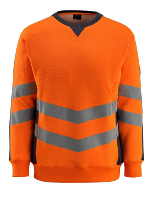 Mascot Safe Supreme Wigton Sweatshirt (Hi-Vis Orange/dark Navy)  (Medium) from B&Q