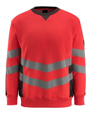 Mascot Safe Supreme Wigton Sweatshirt (Hi-Vis Red/dark Anthracite)  (Small) from B&Q