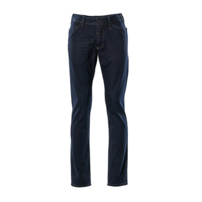 Mascot Frontline Manhattan Jeans (Washed Dark Denim)  (30) (Leg LengthShort) from B&Q
