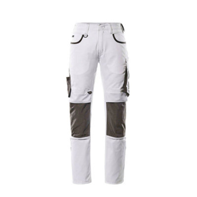 Mascot Unique Lemberg TrousersWhite/dark Anthracite   (38.5) (Leg LengthShort) from B&Q