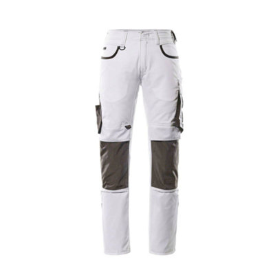 Mascot Unique Lemberg TrousersWhite/dark Anthracite   (40.5) (Leg LengthShort) from B&Q