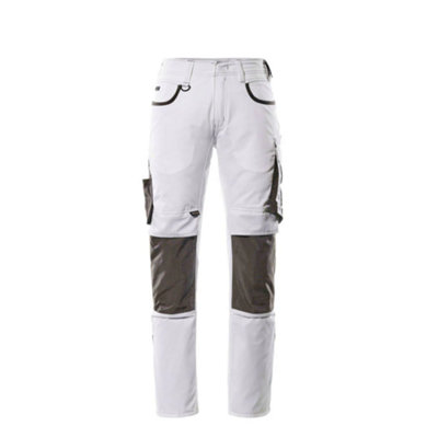 Mascot Unique Lemberg TrousersWhite/dark Anthracite   (28) (Leg LengthRegular) from B&Q