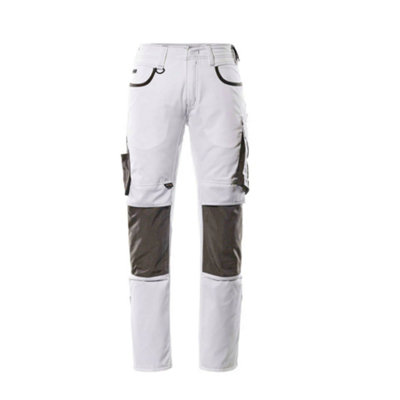 Mascot Unique Lemberg TrousersWhite/dark Anthracite   (32.5) (Leg LengthRegular) from B&Q