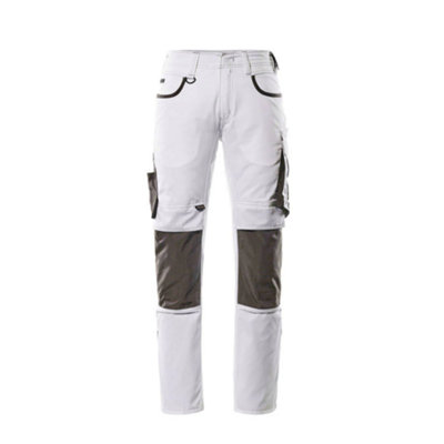 Mascot Unique Lemberg TrousersWhite/dark Anthracite   (32.5) (Leg LengthLong) from B&Q