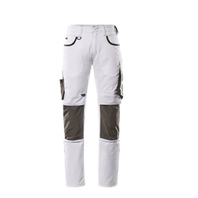 Mascot Unique Lemberg TrousersWhite/dark Anthracite   (34.5) (Leg LengthLong) from B&Q