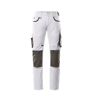 Mascot Unique Lemberg TrousersWhite/dark Anthracite   (35.5) (Leg LengthLong) from B&Q