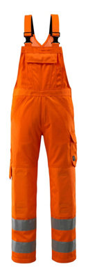 Mascot Safe Light Devonport Bib & Brace (Hi-Vis Orange)  (52.5) (Leg LengthRegular) from B&Q