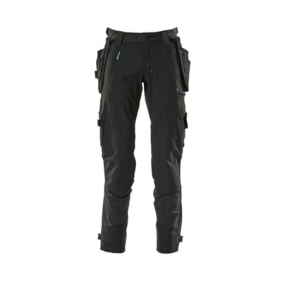 Mascot Advanced Trousers With Holster Pockets And StretchBlack   (34.5) (Leg LengthShort) from B&Q