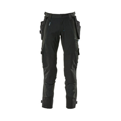 Mascot Advanced Trousers With Holster Pockets And StretchBlack   (32.5) (Leg LengthRegular) from B&Q