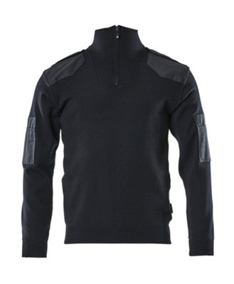 B&Q -  Frontline Knitted Jumper(Dark Navy Blue)  (Medium)