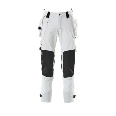 Mascot Advanced Trousers With Holster Pockets And StretchWhite   (34.5) (Leg LengthRegular) from B&Q
