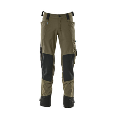 Mascot Advanced Trousers With Dyneema Kneepad PocketsMoss Green   (36.5) (Leg LengthShort) from B&Q