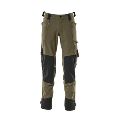 Mascot Advanced Trousers With Dyneema Kneepad PocketsMoss Green   (40.5) (Leg LengthShort) from B&Q