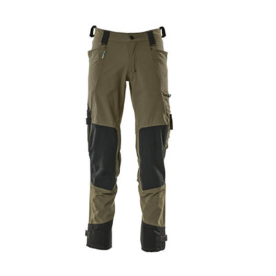 Mascot Advanced Trousers With Dyneema Kneepad PocketsMoss Green   (30.5) (Leg LengthRegular) from B&Q