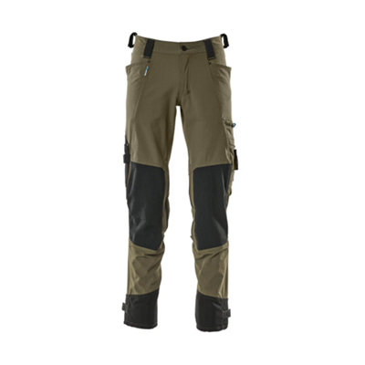Mascot Advanced Trousers With Dyneema Kneepad PocketsMoss Green   (48.5) (Leg LengthRegular) from B&Q