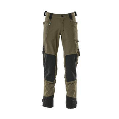 Mascot Advanced Trousers With Dyneema Kneepad PocketsMoss Green   (34.5) (Leg LengthLong) from B&Q