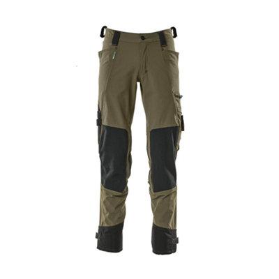 Mascot Advanced Trousers With Dyneema Kneepad PocketsMoss Green   (46.5) (Leg LengthLong) from B&Q