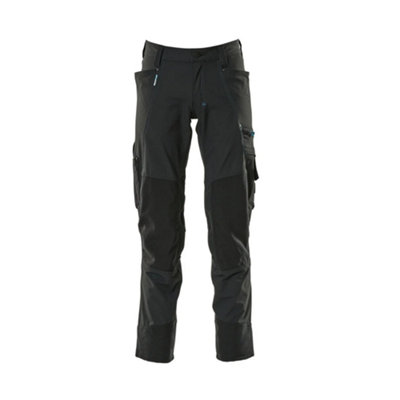 Mascot Advanced Stretch Trousers With Kneepad PocketsBlack   (31.5) (Leg LengthRegular) from B&Q