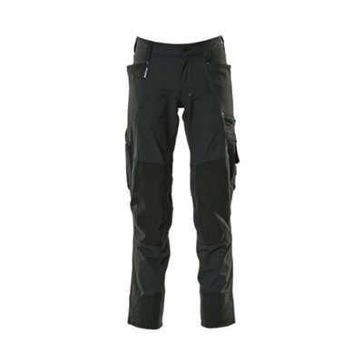 Mascot Advanced Stretch Trousers With Kneepad PocketsBlack   (33.5) (Leg LengthRegular) from B&Q