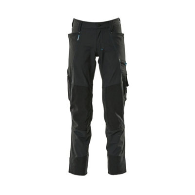 Mascot Advanced Stretch Trousers With Kneepad PocketsBlack   (40.5) (Leg LengthLong) from B&Q