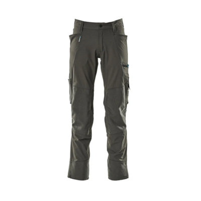 Mascot Advanced Stretch Trousers With Kneepad PocketsDark Anthracite   (33.5) (Leg LengthRegular) from B&Q