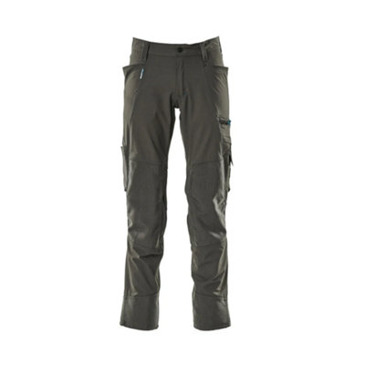 Mascot Advanced Stretch Trousers With Kneepad PocketsDark Anthracite   (33.5) (Leg LengthLong) from B&Q
