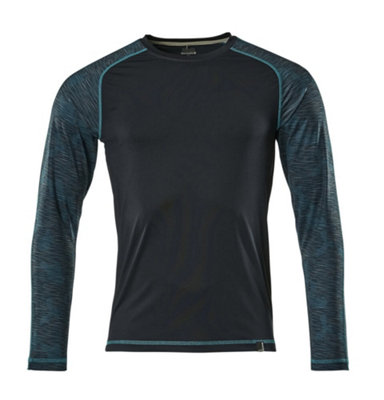 B&Q -  Advanced Moisture Wicking Long-Sleeved T-Shirt (Dark Navy Blue)  (Large)