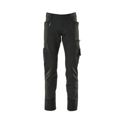 Mascot Advanced Ultimate Stretch Lightweight TrousersBlack   (35.5) (Leg LengthRegular) from B&Q