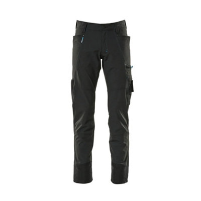 Mascot Advanced Ultimate Stretch Lightweight TrousersBlack   (36.5) (Leg LengthRegular) from B&Q