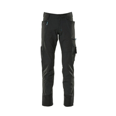 Mascot Advanced Ultimate Stretch Lightweight TrousersBlack   (48.5) (Leg LengthRegular) from B&Q