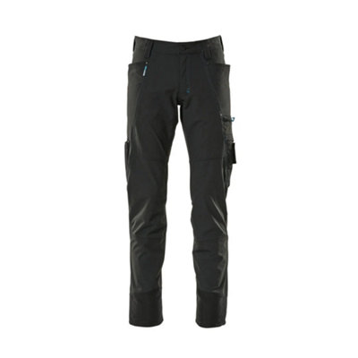 Mascot Advanced Ultimate Stretch Lightweight TrousersBlack   (50.5) (Leg LengthRegular) from B&Q