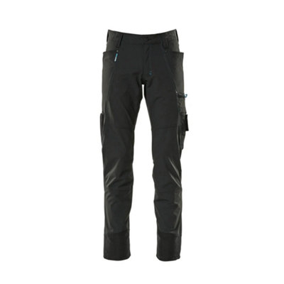 Mascot Advanced Ultimate Stretch Lightweight TrousersBlack   (52.5) (Leg LengthRegular) from B&Q
