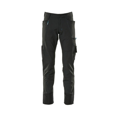 Mascot Advanced Ultimate Stretch Lightweight TrousersBlack   (30.5) (Leg LengthLong) from B&Q