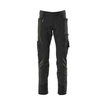 Mascot Advanced Ultimate Stretch Lightweight TrousersBlack   (31.5) (Leg LengthLong) from B&Q