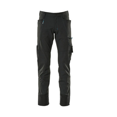 Mascot Advanced Ultimate Stretch Lightweight TrousersBlack   (46.5) (Leg LengthLong) from B&Q