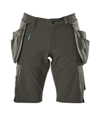 Mascot Advanced Craftsmen's Shorts With Detachable Holster Pockets Dark Anthracite   (34.5) (Leg LengthRegular) from B&Q