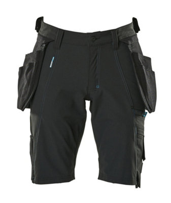 Mascot Advanced Craftsmen's Shorts With Detachable Holster Pockets Black   (34.5) (Leg LengthRegular) from B&Q
