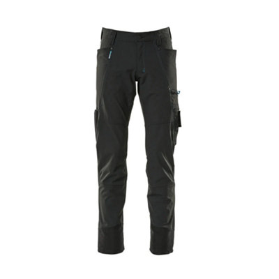 Mascot Advanced Ultimate Stretch Lightweight TrousersBlack   (38.5) (Leg LengthShort) from B&Q