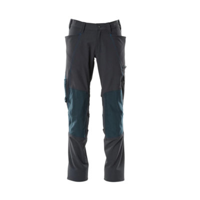 Mascot Accelerate Stretch Trousers With Kneepad PocketsDark Navy   (40.5) (Leg LengthShort) from B&Q