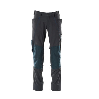 Mascot Accelerate Stretch Trousers With Kneepad PocketsDark Navy   (28.5) (Leg LengthRegular) from B&Q