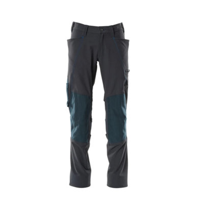 Mascot Accelerate Stretch Trousers With Kneepad PocketsDark Navy   (36.5) (Leg LengthRegular) from B&Q